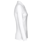 Polo voor dames met lange mouwen van 210 g/m2 katoen THC Bern kleur wit