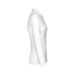 Polo voor dames met lange mouwen van 210 g/m2 katoen THC Bern kleur wit derde weergave