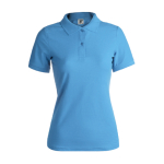 Dames polo personaliseren gemaakt van 180 g/m2 katoen Keya kleur lichtblauw  negende weergave
