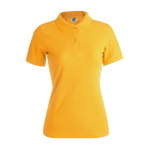 Dames polo personaliseren gemaakt van 180 g/m2 katoen Keya kleur donkergeel