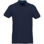 Ecologische polo van katoen en polyester Elevate NXT 220 g/m2 kleur marineblauw tweede weergave voorkant