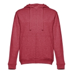 Sweatshirts met logo in katoen en polyester 320 g/m2 THC Amsterdam kleur gemarmerd rood
