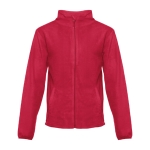 Geborduurde polyester fleece jas 260 g/m2 THC Helsinki kleur rood eerste weergave