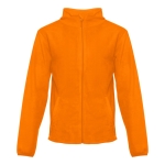Geborduurde polyester fleece jas 260 g/m2 THC Helsinki kleur oranje