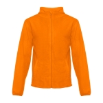 Geborduurde polyester fleece jas 260 g/m2 THC Helsinki kleur oranje eerste weergave