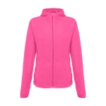 Getailleerde fleece jas van polyester 260 g/m2 THC Helsinki kleur roze eerste weergave