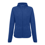 Getailleerde fleece jas van polyester 260 g/m2 THC Helsinki kleur koningsblauw eerste weergave