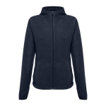 Getailleerde fleece jas van polyester 260 g/m2 THC Helsinki kleur marineblauw