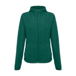 Getailleerde fleece jas van polyester 260 g/m2 THC Helsinki kleur donkergroen eerste weergave