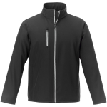 Softshell jassen bedrukken van polyester 250 g/m2 Elevate Essentials kleur zwart tweede weergave voorkant