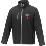 Softshell jassen bedrukken van polyester 250 g/m2 Elevate Essentials kleur zwart weergave zeefdruk