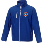 Softshell jassen bedrukken van polyester 250 g/m2 Elevate Essentials kleur blauw weergave zeefdruk