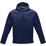Softshell rPET-jassen laten bedrukken 280 g/m2 Elevate NXT kleur marineblauw tweede weergave voorkant