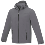 Polyester waterdichte softshell jas Elevate Life 300 g/m2 kleur grijs