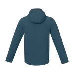 Polyester waterdichte softshell jas Elevate Life 300 g/m2 kleur cyaan blauw tweede weergave achterkant
