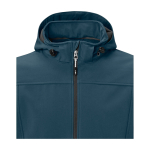 Polyester waterdichte softshell jas Elevate Life 300 g/m2 kleur cyaan blauw weergave detail 1