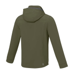 Polyester waterdichte softshell jas Elevate Life 300 g/m2 kleur olijfgroen derde weergave achterkant
