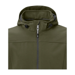Polyester waterdichte softshell jas Elevate Life 300 g/m2 kleur olijfgroen weergave detail 1