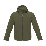 Polyester waterdichte softshell jas Elevate Life 300 g/m2 kleur olijfgroen tweede weergave voorkant