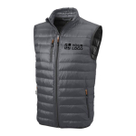 Bodywarmers bedrukken van 20D nylon en 115 g/m2 dons Elevate Life met afdrukgebied