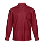 Herenoverhemd met logo van katoen en polyester Oxford 130 g/m2 THC Tokyo kleur bordeaux eerste weergave