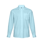 Herenoverhemd met logo van katoen en polyester Oxford 130 g/m2 THC Tokyo kleur lichtblauw eerste weergave