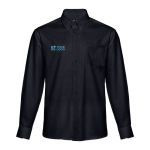 Herenoverhemd met logo van katoen en polyester Oxford 130 g/m2 THC Tokyo met afdrukgebied