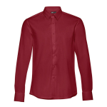 Heren slim fit overhemden bedrukken 115 g/m2 THC Paris kleur bordeaux eerste weergave