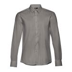 Heren slim fit overhemden bedrukken 115 g/m2 THC Paris kleur donkergrijs eerste weergave