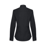 Dames overhemd met logo van katoen en polyamide 115 g/m2 THC Paris kleur zwart tweede weergave