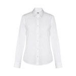 Dames overhemd met logo van katoen en polyamide 115 g/m2 THC Paris kleur wit eerste weergave