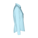 Dames overhemd met logo van katoen en polyamide 115 g/m2 THC Paris kleur lichtblauw derde weergave