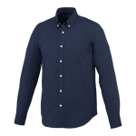 Heren reclame overhemd van katoen Oxford 142 g/m2 Elevate Life kleur marineblauw