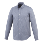 Heren reclame overhemd van katoen Oxford 142 g/m2 Elevate Life kleur grijsachtig blauw