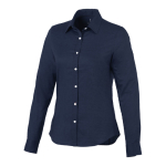 Oxford damesoverhemden bedrukken van 142 g/m2 katoen Elevate Life kleur marineblauw