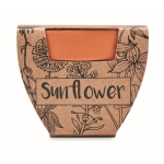 Bloempot met zonnebloempitten Girasol kleur bruin derde weergave