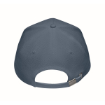 Baseball cap bedrukken met 5 panelen Eco Soft kleur blauw vijfde weergave