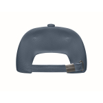 Baseball cap bedrukken met 5 panelen Eco Soft kleur blauw zesde weergave