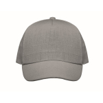 Baseball cap om te bedrukken 5 panelen kleur grijs tweede weergave