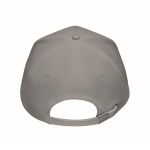 Baseball cap om te bedrukken 5 panelen kleur grijs vijfde weergave