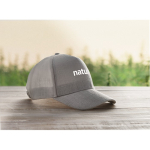 Baseball cap bedrukken met 5 panelen Eco Soft kleur grijs sfeervolle hoofdweergave