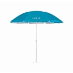 Polyesterparaplu met zonbeschermingsfactor 1,5 m diameter SPF30 kleur turkoois hoofdweergave tweede weergave