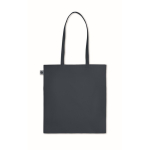 Goedkope biologisch katoenen tas in kleur 140 g/m2 Organic Colours kleur marineblauw derde weergave
