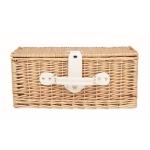 Rieten picknickmandset bedrukken met logo Central Park kleur hout derde weergave