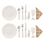 Rieten picknickmandset bedrukken met logo Central Park kleur hout vijfde weergave