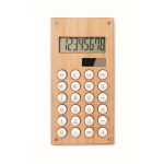 Kleine rekenmachine van ABS en bamboe solar Design kleur hout tweede weergave