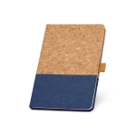 Notitieboekje met kurken omslag A5 Greener Colors kleur blauw