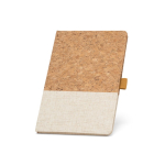 Notitieboekje met kurken omslag A5 Greener Colors kleur naturel afbeelding met logo 4