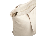 Katoenen tassen met logo en ritssluiting gemaakt van 280 g/m2 Zipper kleur naturel derde weergave