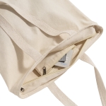 Katoenen tassen met logo en ritssluiting gemaakt van 280 g/m2 Zipper kleur naturel vierde weergave